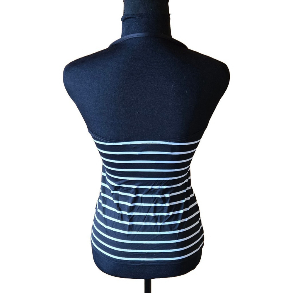 Lauren Ralph Lauren Black and White Striped Bikini Top - Picture 2 of 6